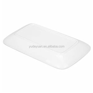 Assiettes à gâteaux plates en <span class=keywords><strong>porcelaine</strong></span> fine <span class=keywords><strong>rectangulaire</strong></span> Assiette blanche <span class=keywords><strong>Plat</strong></span> - Product Image 3
