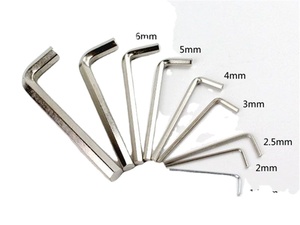 Clé Allen hexagonale en acier trempé de 1,5 mm à <span class=keywords><strong>6</strong></span> mm, à bras long ou court, type L, plaquée zinc - Product Image 4