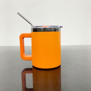 Lot de 25 tasses à café de 10 oz avec logo personnalisé, livraison gratuite, placage noir, couvercle magnétique et poignée amovible pour gravure au laser - Product Image 1