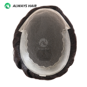 Tupé Económico para <span class=keywords><strong>Hombre</strong></span>, <span class=keywords><strong>Cabello</strong></span> Humano de 5 Pulgadas, Q6, Peluca de <span class=keywords><strong>Cabello</strong></span> Masculino con Encaje y PU, Prótesis Capilar India - Product Image 4