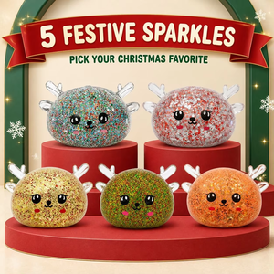 Juguete Sensorial Antiestrés de Reno con Purpurina, Pelota Sensorial de Navidad, Regalo - Product Image 4