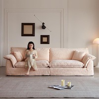 Nouveau design moderne, canapé en tissu polaire chenille, petit canapé droit pour salon, ensemble de canapés design en duvet, mobilier.