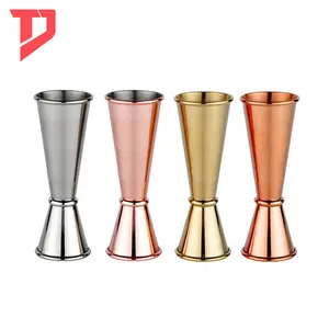 Custom Logo Wholesale Bar Tool Japan Style Stainless Steel Double Sided Jigger for Bar Wine Cocktail