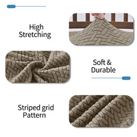 Housse de chaise extensible en jacquard, housse de chaise de salle à manger en spandex élastique, amovible, lavable, protection universelle pour siège d'hôtel
