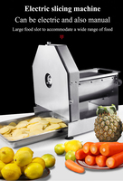 Commerciële Mini Elektrische Motor Banaanchips Snijmachine Ui Aardappel Sinaasappel Citroen Snijmachine 304 Roestvrijstalen Messen 150Kgs/u