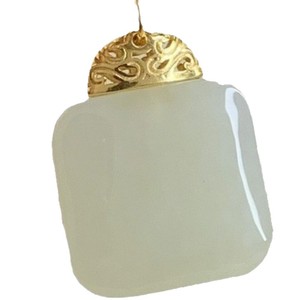 Colgante de Jade Hetian, Jade Azucarado, Forma Geométrica, Color Cian S455, Colgantes Unisex para Uso Diario, Otoño 2024 - Product Image 5