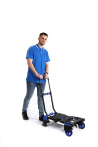 Carretilla de Mano Convertible Multifuncional 2 en 1 de 150 kg, Carro Plegable Portátil Transformable y Plataforma de Doble Propósito - Product Image 6