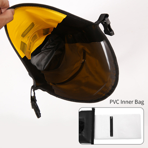 Rolling Top Ligero 20L 500D PVC Lona Camping Senderismo Pesca Zip Bolsa de comida seca Panga profesional 20l Mochila impermeable - Product Image 5