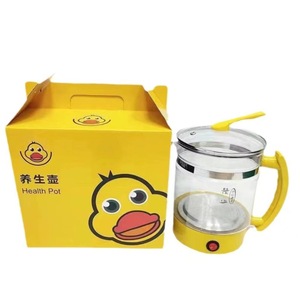 กาต้มน้ำไฟฟ้าสีเหลืองขนาด 1.8 ลิตร ปิดอัตโนมัติ ป้องกันการต้มจนแห้ง เครื่องชงชาในครัวเรือน - Product Image 3