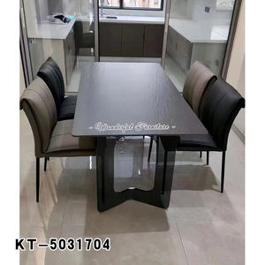 โต๊ะรับประทานอาหารทรงสี่เหลี่ยมที่ทันสมัยระดับไฮเอนด์สำหรับห้องนั่งเล่นที่บ้าน<span class=keywords><strong>พื้น</strong></span>ผิวแบบร็อคบอร์ดเหมาะสำหรับเป็นโต๊ะรับประทานอาหารและโต๊ะทำงาน - Product Image 6