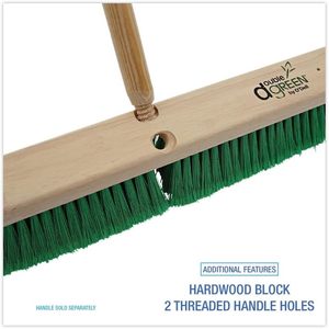 Cabezal de Escoba para Pisos con Cerdas de PET Reciclado Verde de 3 Pulgadas Cerdas de cerdo de 24 pulgadas Cepillo para barrer pisos - Product Image 4