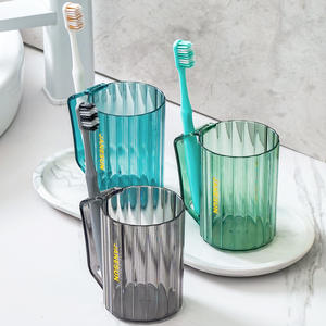 Plastic mouthwash cup, toothbrush cup, wash cup, transparent <b>toothpaste</b>, toothbrush storage box - Product Image 5