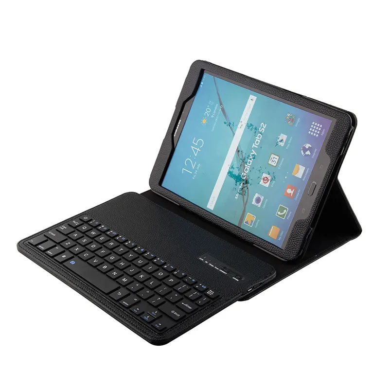Luxury Case for Samsung Galaxy Tab S2 9.7'' Removable Bt Keyboard Case Leather Stand Cover for Samsung T810 T815 Tablet