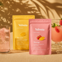 Op maat gemaakte voedselveilige PE-ananas-perzik-aardbei-citroen-mango-vriesgedroogde fruit-snoep-suiker verpakking staande pouch zakken