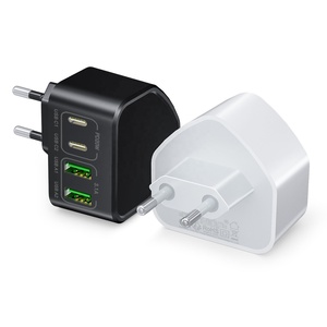 Para <span class=keywords><strong>Amazon</strong></span> Venta caliente <span class=keywords><strong>GaN</strong></span> 40W Cargador de pared 4 puertos 2A2C Carga rápida Certificación CE RoHS Enchufe UE/EE. UU. Adaptador de cargador de logotipo personalizado - Product Image 4