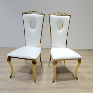 Chaise de salle <span class=keywords><strong>à</strong></span> manger en acier inoxydable doré de qualité supérieure pour mariages, banquets, restaurants, événements, <span class=keywords><strong>location</strong></span> de tables et de chaises - Product Image 2