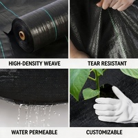 Zware PP PE geweven onkruidmat, UV-bestendig, doorlatend gronddoek voor groenteteelt, landbouw, boomgaard en planten.