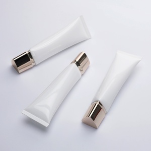 Custom Logo Printed 50Ml <b>Plastic</b> Soft Squeeze Nozzle White <b>Tube</b> Empty Face Wash Cream Lotion Package With Trilangle Miroor Cap - Product Image 5