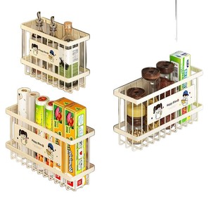 Happy Bites Magnetic Fridge Storage Rack Rectangle Wall Mounted Spice And <b>Wrap</b> Organizer For <b>Kitchen</b> Use - Product Image 5