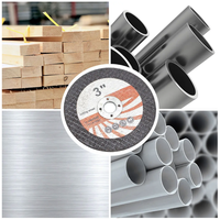 Disque de découpe de 3 pouces (75 mm) à grain 46 pour métal, acier inoxydable, aluminium, débavurage, disque abrasif