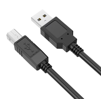 Câble d'imprimante USB 2.0 en cuivre pur, port carré, cordon de données haute vitesse 1,5 m / 3 m / 5 m, câble USB 2.0 AM vers BM pour ordinateur et imprimante