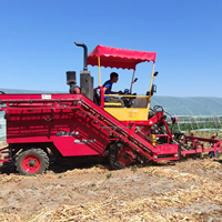 Récolteuse à double rangée montée sur mini-tracteur pour oignon, manioc, patate douce, carotte Murphy, gingembre