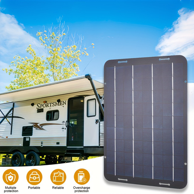 10W12V 30W 12V Maintenance Device Semi-flexible Solar Power Car Battery Solar Panel Board
