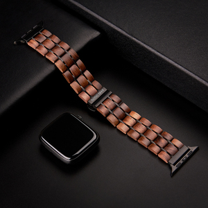 Cinturino in Legno Naturale con Logo Personalizzato, Bracciale in Noce all'Ingrosso, Cinturino Smart in Legno per <span class=keywords><strong>Apple</strong></span> <span class=keywords><strong>Watch</strong></span> Compatibile con iWatch - Product Image 3