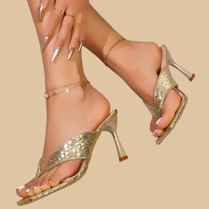 Chaussons à talons hauts pour femmes, vente en gros directe d'usine, bout carré, talons hauts, haute qualité - Product Image 5