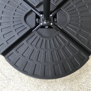 <span class=keywords><strong>Base</strong></span> de sombrilla de plástico <span class=keywords><strong>hdpe</strong></span> para patio, <span class=keywords><strong>base</strong></span> de sombrilla de compensación cantilever de 52/66kgs, 4 piezas - Product Image 4