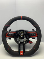 Volant sport personnalisé pour E90/E92/335i avec matériaux en fibre de carbone, cuir et PU - Pièces automobiles neuves