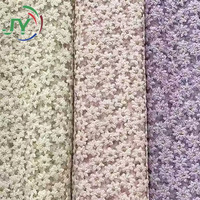 Tissu en dentelle brodée 100 % polyester multicolore en maille transparente à motifs floraux pour robe de mariée et tenue de soirée – Vente en gros