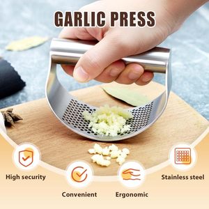 <strong>Garlic</strong> <strong>Press</strong> Rocker Stainless Steel <strong>Garlic</strong> Presser, Upgrade Heavy Duty Mincer Crusher, Portable Manual <strong>Press</strong> Tool - Product Image 2