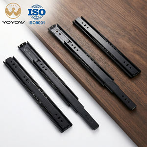 Correderas de Cajón de Acero Laminado en Frío, 3 Pliegues, con Rodamientos de Bolas, Riel Telescópico de Alta Resistencia para Uso Industrial en Gabinetes de Cocina - Product Image 1