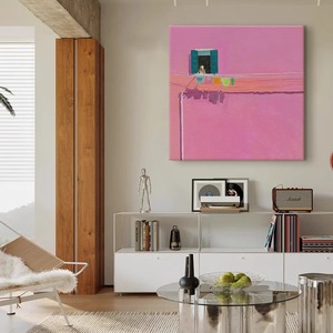 SJ Pink Arte Abstracto Mural sala de estar decorativo impreso pintura colgante para comedor entrada dormitorio lienzo pintura de pared - Product Image 1