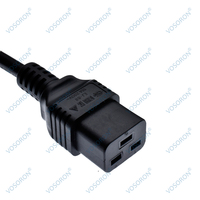 Câble d'extension UK BS1363 vers IEC 60320 C19 femelle avec adaptateur C20 AC Type-G, longueur 1,8 m, certifié KEMA-KEUR