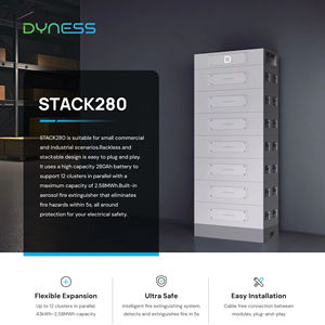Dyness STACK280 HV LiFePO4 Pil: 280Ah, 8000+ Döngü, Kolay Tak ve Çalıştır Kurulumu, Entegre Yangın Koruması - Product Image 1