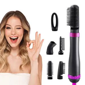 ストレートナープロフェッショナルサロンホテルを備えた高速パワーポータブル電気5in1ヘアブロードライヤーノズルマシン