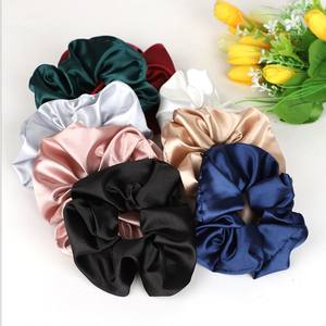 女士时尚真丝缎面发箍，用于头发弹性发带发带马尾辫 - Product Image 6