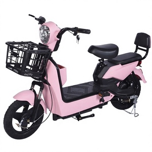 Bicicleta Eléctrica Urbana Rosa de 500W y 14 Pulgadas con Canasta Delantera, Pantalla Digital y Certificación Europea - Product Image 3