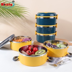 Scatola da pranzo tiffin in acciaio inossidabile colorato thermos impilabile lunch box porta porta-pranzo tiffin carrier - Product Image 5