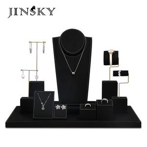 Présentoir à bijoux en microfibre noir de luxe Jinsky présentoir pour accessoires de bijouterie - Product Image 2