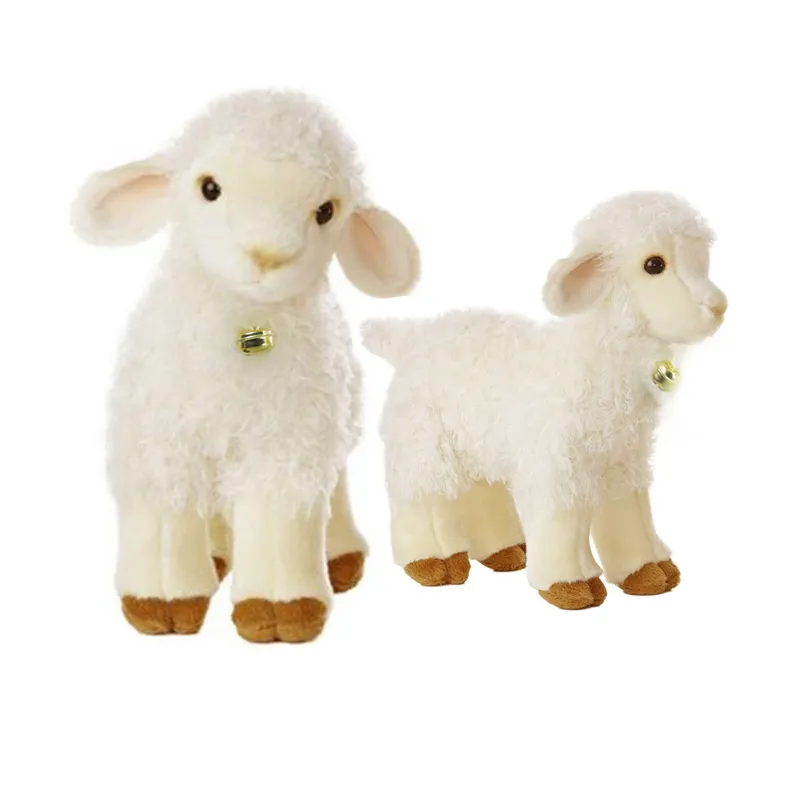 Kellytoy 2017 Baby Lamb Sheep Cream Ivory Soft Rattle 20" Large Stuffed Plush for sale online 