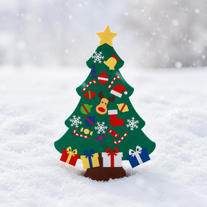Décoration <span class=keywords><strong>de</strong></span> Noël DIY écologique et mignonne en feutre : Arbre <span class=keywords><strong>de</strong></span> Noël mural ou ornement <span class=keywords><strong>de</strong></span> table à <span class=keywords><strong>faire</strong></span> <span class=keywords><strong>soi</strong></span>-même - Product Image 2