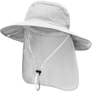 Sombrero de protección solar para exteriores-Gorro de pesca impermeable y a prueba de viento con cubierta de cuello desmontable para defensa UV adicional - Product Image 1