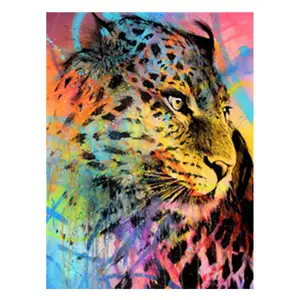 Huacan Luxury 5D full drill Leopard Diamond Painting animal square handicraft embroidery canvas home decoration art kits