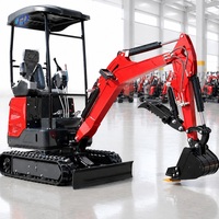 Nouvelle Mini-Excavatrice sur Chenilles 1.8T 1T 2T avec Moteur Kubota, Commande par Levier, Conforme EPA EURO 5 CE, Vente Directe Usine, pour Usage Agricole et Domestique
