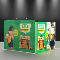 Enseignes orientales 10x10ft ou 3X3m 30 minutes Installation facile Booth Display Light Box Salon Stand Display Publicité Light Box