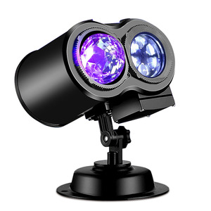 Projecteur LED d'extérieur RGBW à double lentille grand angle avec effet de neige tombante, télécommande, IP44, pour la décoration de villas, cours et Noël - Product Image 4