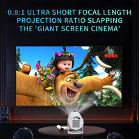 Mini projecteur LED intelligent 1080P portable pour extérieur, Android 11, 200 lumens ANSI, courte focale, cinéma maison, décodage 4K, gaming, HIFI